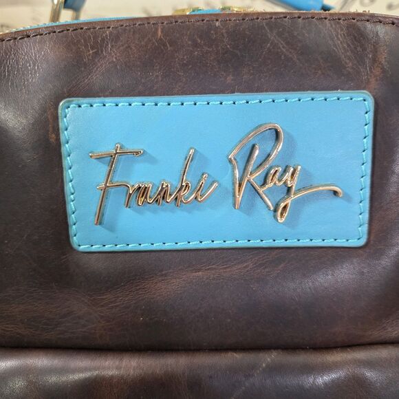 Franki Ray Salacious Sasha Full-Grain Brown Leather Mini Backpack Turquoise Blue main image 13